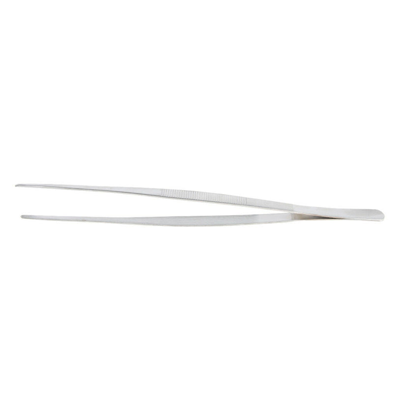 Stainless Steel Straight Tweezers, Serrated Tip Forcep, Laboratory, 300mm