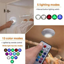 5 Packs Rgb Led Night Light With Remote Controller Battery Operated Closet
