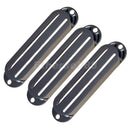 Set of 3 Guitar Pickup Cover Dual Rail Protector for ST TL Guitar Part Black