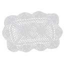 Hand Crochet Table Runner Doily White Lace Table Crochet Cotton Placemat Mat
