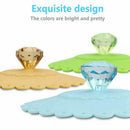 Food Grade Creative Round Diamond Mug Cover(Set of 6) Airtight Seal Silicon