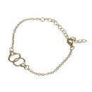 Fashion Concise Style Retro Alloy Handcuffs Bracelet Chain Link-golden