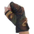 1 Pair Camouflage Camo Anti Slip 3 Cut Finger Ice Fly Fishing Tackle Gloves