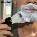 Bluezoo Shaving Brush Barber Beard Care Tool With Black Wood Handle Synthet