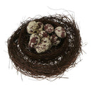 Set of 10pcs 1.2'' Speckled Decorated Faux Eggs Home Nature Craft Decor -YLW
