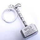Marvel The Avengers Thor Thor's Hammer Mjolnir Pewter Metal Keyring KeyChain lj