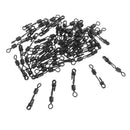 50pcs Side Line Rolling Swivels Fishing Tackle Fishhooks Fishing Connector