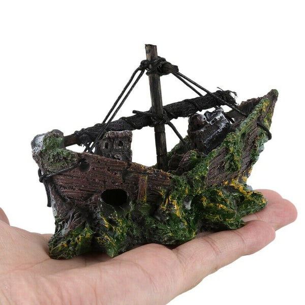 Boat ornament in fish tank Fishing decoration 100% Safety tank decoration