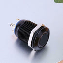12mm Waterproof Flat Top Blue LED Metal Monmentary Push Button Switch
