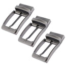 3pack Reversible Alloy Belt Buckle Replacement Rectangular Single Pin Buckle