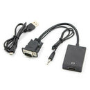 VGA Male to HDMI Female Converter Adapter Cable With Audio Output for PC laptoME