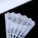 12 Pcs White Plastic Badminton Ball Shuttlecocks Sport Training Sport PG FT