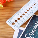 10 x Knitting Gauge Ruler Plastic Knitting Needle Size Gauge Ruler Inches/c
