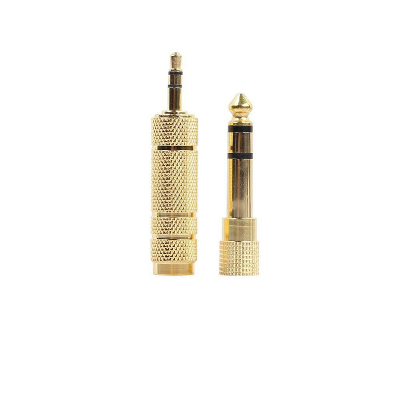 4X 6.35mm Plug to 3.5mm M/F Audio Adapter Converter Connector for Headphone