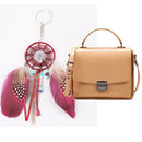 Feather Bead Dream Catcher Bag Purse Clutch Keyring Key Chain Ring Keychain