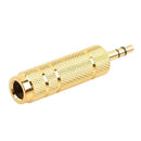 Microphone 6.35 mm Female to 3.5 mm Male Audio Connector Adapter Plug