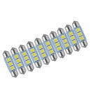 10X White 36MM 3 LED 5050 SMD Festoon Dome Car Light Lamp SALE Bulb Interio Q6T4