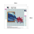 5D DIY Full Drill Diamond Painting Dolphin Cross Stitch Embroidery Mosaic