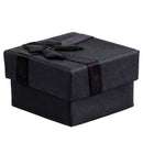 24 Pcs Ring Earring Jewelry Display Gift Box Bowknot Square Case black