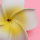 Woman Hawaiian Frangipani Plumeria Flower Hair Clip Pin Brooch Accessory Yellow