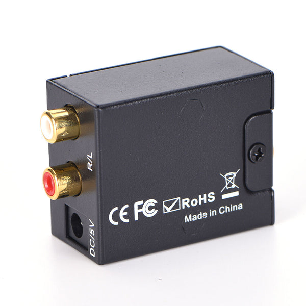 Optical Coaxial Toslink Digital to Analog Audio Converter Adapter RCA L/R 3C