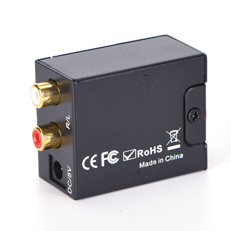 Optical Coaxial Toslink Digital to Analog Audio Converter Adapter RCA L/R 3C