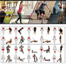 11PCS Fitness Rally Exercise Resistance Bands Hanging Fitness Rally