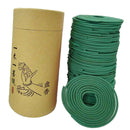 120pcs Natural Green Tea Incense Home Fragrance Spiral Coils Air Refreshing