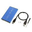 2.5'' Sata USB3.0 Hard Drive HDD Enclosure External Laptop Disk Box Blue
