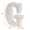 White Large Plastic Marquee Freestanding Alphabet LED Light UP Letters G