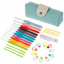 Crochet Hooks Set 27pcs Knitting Tool Accessories with Bag, Inclued 11pcs C