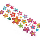 5Pcs/Lot Cute Star Flower Bubble Stickers Cartoon Kids Classic Toys Stickers 3CA