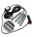 4 x 9LED APP Control Colorful RGB Car Interior Floor Atmosphere Light Strip  Z
