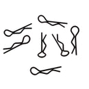 1/10 1/12 1/16 RC Buggy Black Metal Bodyshell Clips Pins for Redcat HPI 50x