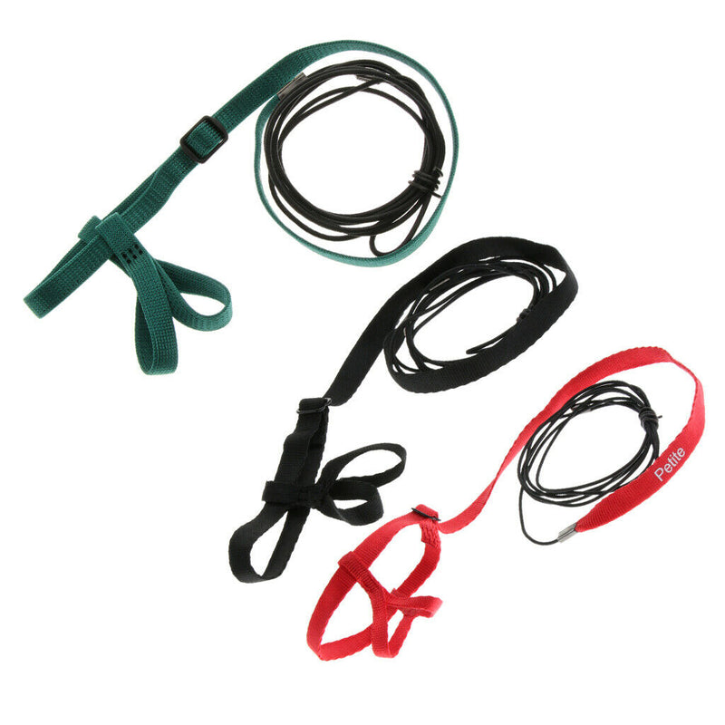 3 Pieces Adjustable Cotton Reptile Lizard Turtle Harness Leash - Light Soft
