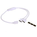 4Pin Splitter 1 to 2 Connector for LED RGB Strip Light + 3pcs 4pin Plugs