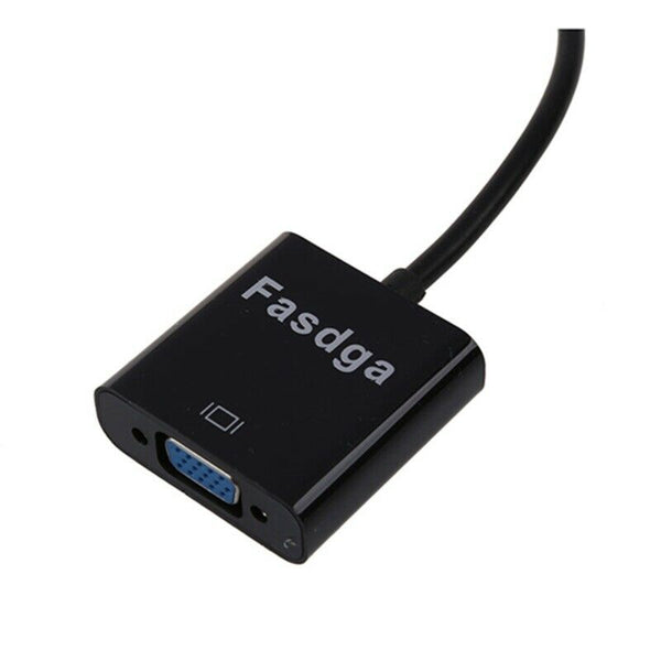 Fasdga 1080P HDMI to VGA With Audio Converter Adapter USB Power Video Cable L1U9
