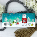 2pcs DIY Color Bear Stamp Stencil Cutting Die Christmas Silicone Seal (C) A