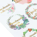 80PCS /10 Sheet Handmade with Love Stickers for Birthday Party  Gift Decor SEAU