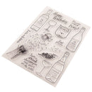 Festive Bottle Cup Silicone Stamp Seal DIY Scrapbooking Photo Album Decorative3C
