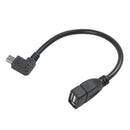 USB 2.0 female, male 90 degrees USB mini adapter 12 cm data cable