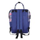 Printing Mommy Travel Backpacks Big Maternity Nappy Top-handle Bags (Blue) A