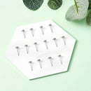 100pcs 304 Stainless Steel Flat Round Blank Peg Ear Stud Hook Components 12x5mm