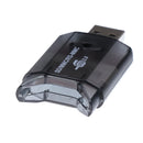 USB 2.0 Memory Card Reader Writer Adapter for SD /SDHC /TF Black