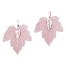 4Pcs Plated Leaf Pendant Necklace Jewelry Natural Leaf DIY Jewellry Findings