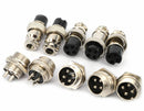 5pcs Aviation Plug 4-Pin 16mm GX16-4 Metal Male Female Panel Connector New 3C