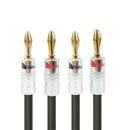 2x Hi-end 10ft 12 Gauge Hifi Speaker Cable Wire with 8pcs 4mm Banana Plugs