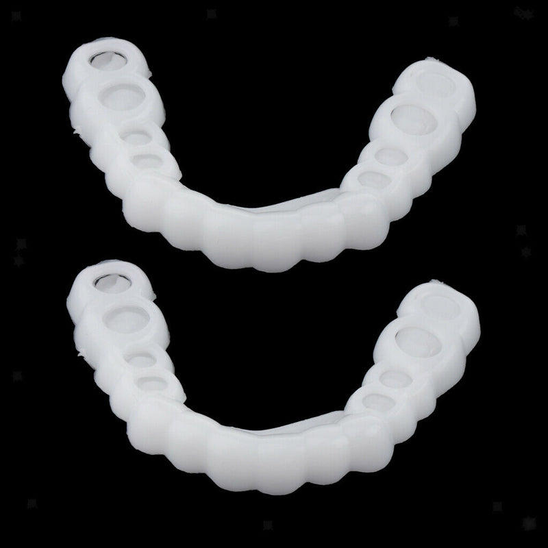 2 x Smile Teeth Cosmetic Veneers Comfort Flex Cosmetic Teeth Cover, White Shade