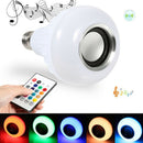 Bluetooth Speaker 12W E27 RGB LED Light Bulb Wireless Music Playing Remotelj