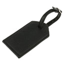 2pcs Black White Leather Luggage Tags Bag Tags Name Address ID Label Card